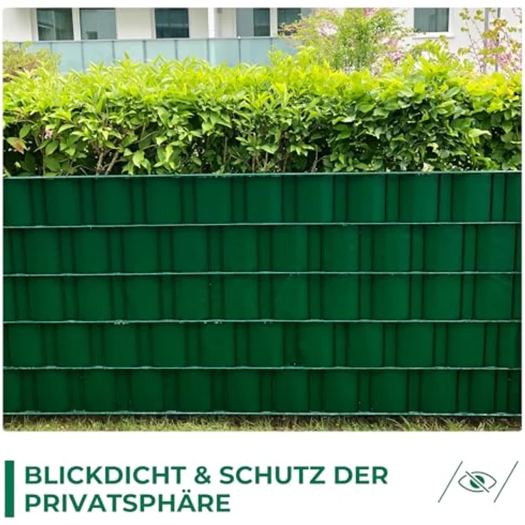 Sichtschutzstreifen Zaun 35 m x 19 cm inkl. 20 Clips, Sichtschutz Zaunfolie PVC Sichtschutzstreifen Doppelstabmatten für Gartenzaun, Balkon/Diverse Farben-2PCS – Bild 6