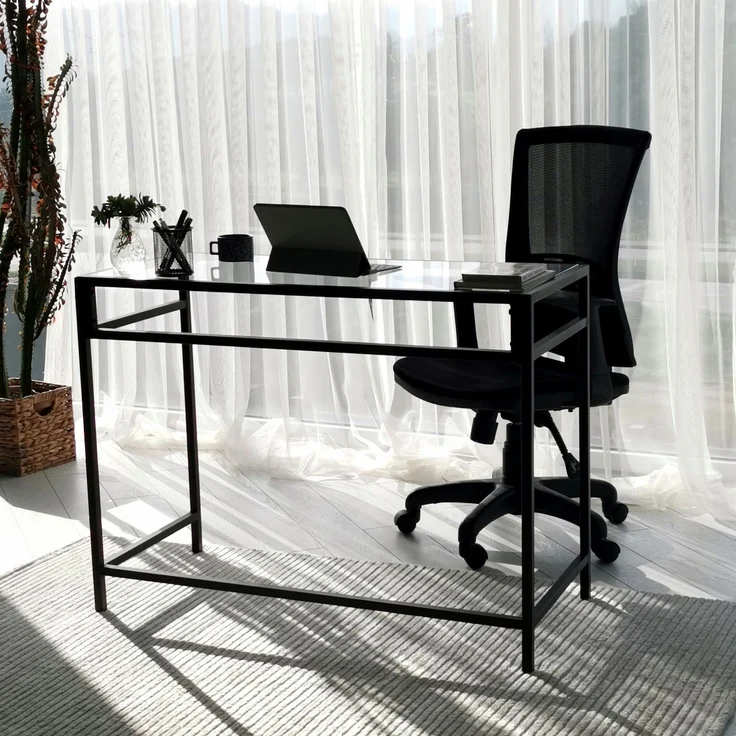 Skye Decor 'Network Çalışma Masası / 100x45cm M100' Schreibtisch, Schwarz, 100 x 75 x 45 cm – Bild 1