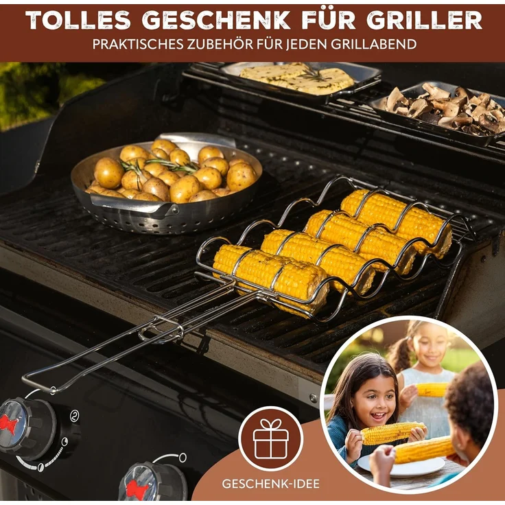 bremermann Grillguthalter Maiskolben-Grillhalter für 4 Maiskolben // Edelstahl – Bild 5