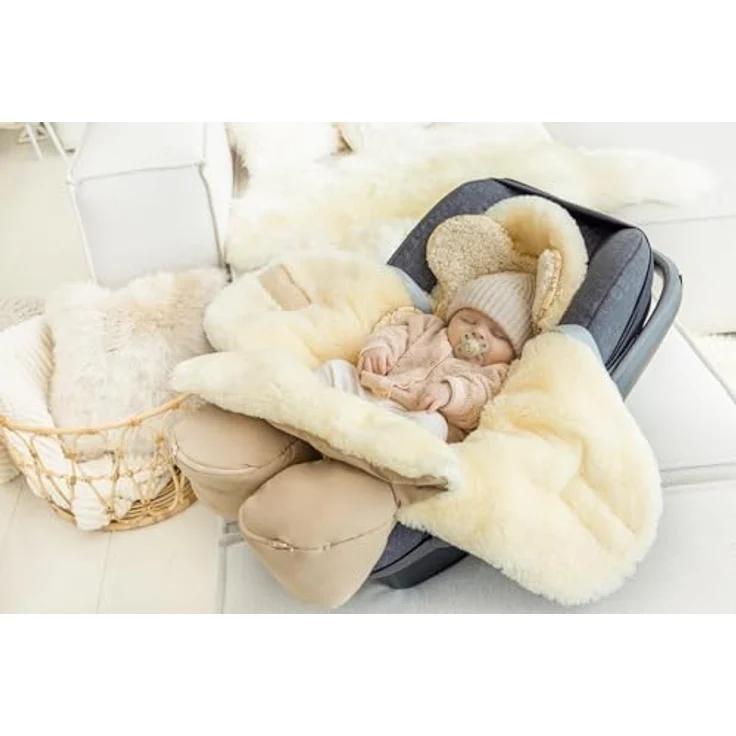 Fellhof Lammfell Babyunterlage BÄRLIBU creme – Bild 4