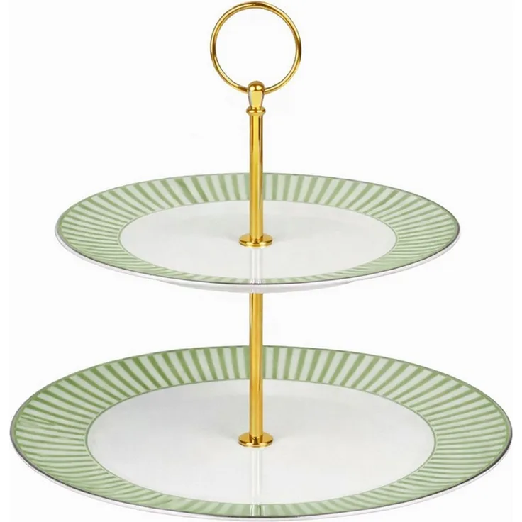 Neuetischkultur Etagere Etagere Keramik 2 stöckig Servieretagere 24 cm, Keramik, (1 Etagere ohne Dekoration)