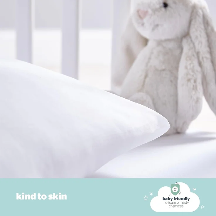 Silentnight Safe Nights 442367GE Kinderbettkissen, antiallergen, für Kinder, Neugeborene, Babys, hypoallergen, maschinenwaschbar, Babyparty, Geschenk, Weiß, 1 Kissen – Bild 6