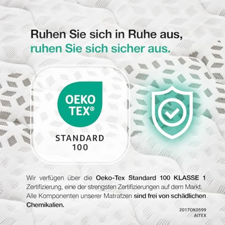 KUO Dream - DreamFlex Matratze | Viskoelastisch | Ergonomisch & Atmungsaktiv | Sommer-/Winterseite | Höhe 23 cm | Lendenwirbelstütze, 80x180 cm – Bild 8