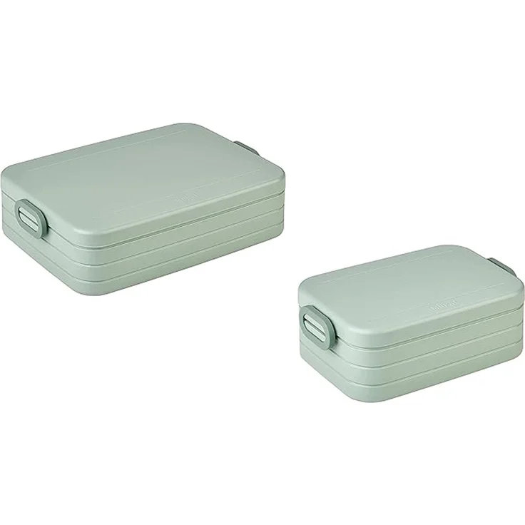 Mepal | Take a Break Duo Pack | Brotdose To Go | Lunchboxen für 2 bis 4 Sandwiches oder 4 bis 8 Brotscheiben | ideal für Meal Prep | Essenbox mit Unterteilung | Nordic sage – Bild 1