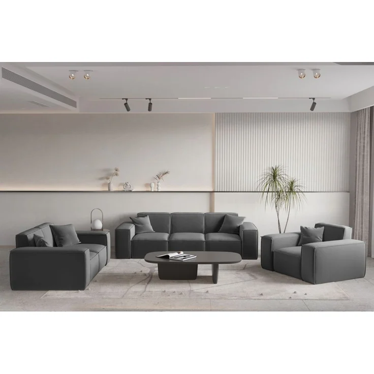 Sessel Designersessel CELES PREMIUM in Stoff Opera Velvet Dunkelgrau – Bild 2