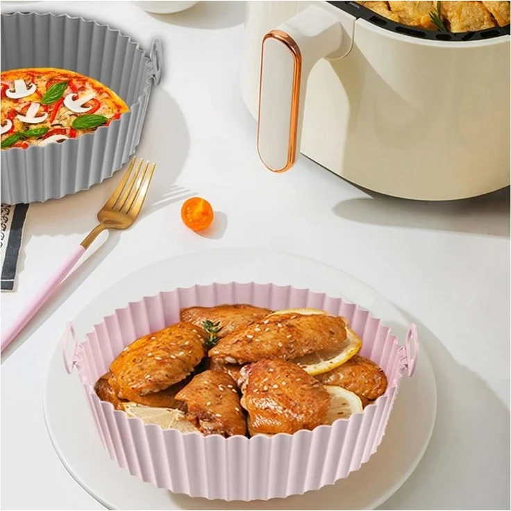 FELIXLEO Obstkuchenform Silikonform 2STK Air Fryer Silikon Backblech Wiederverwendbarer, (2-tlg) – Bild 3
