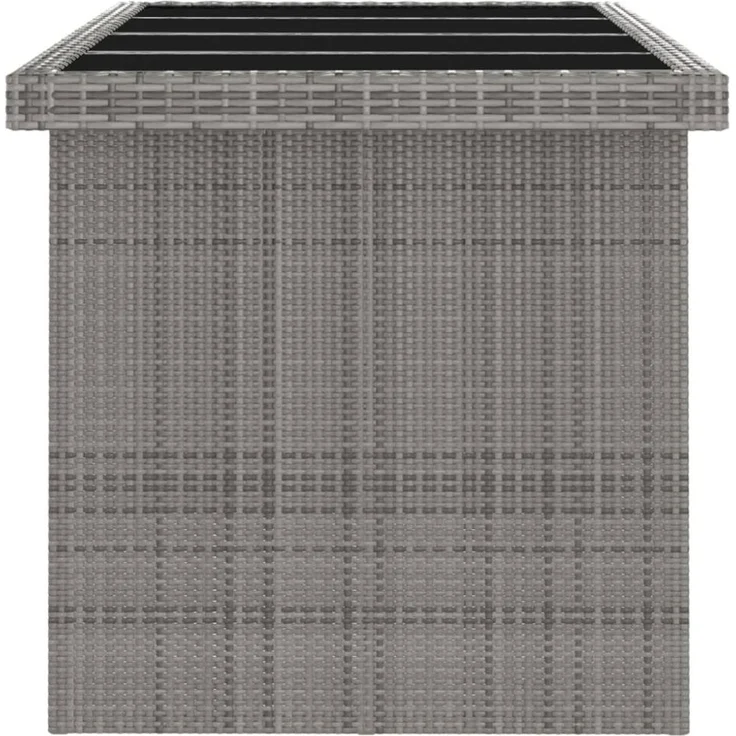 vidaXL 7-tlg. Garten-Essgruppe mit Kissen Poly Rattan Grau 3059344 – Bild 8