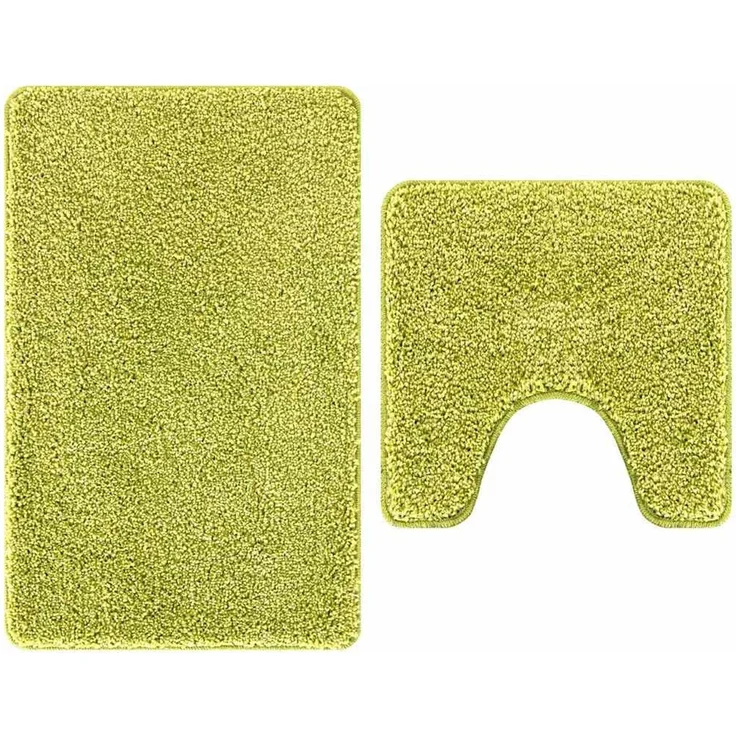 vidaXL Anti-Rutsch Badematten-Set 2 pcs Grün PP 4019859 – Bild 2