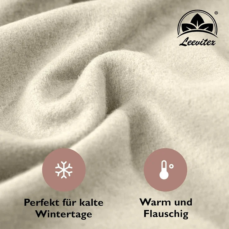 leevitex® Spannbettlaken für kalte Nächte – angenehm weich, passgenau, farbstark & pflegeleicht, Gummizug: Rundum – Bild 3