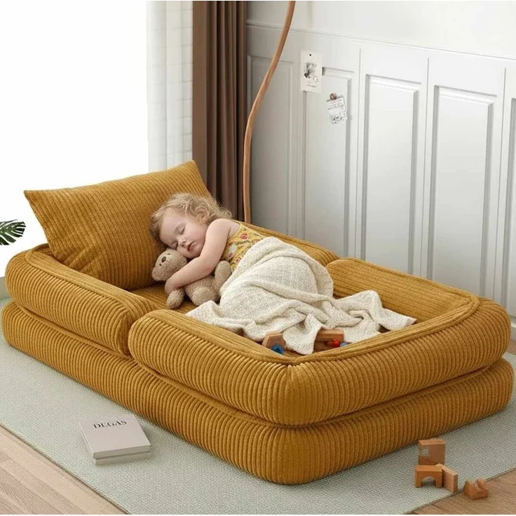 Hanah Home 'Exclusive 190 - Mustard' Beistellbett, Senf, 90 x 45 x 190 cm – Bild 2