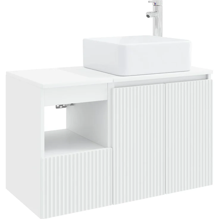 vidaXL Badezimmerschrank-Set 2 stk. Weiß 79,5 x 41 x 80 cm 3404044 – Bild 2