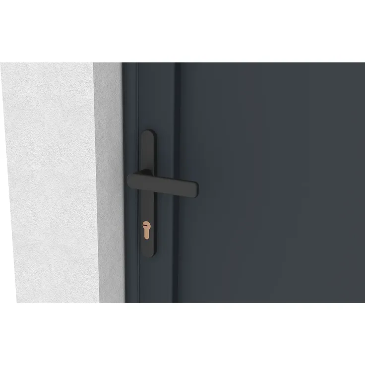 Vente-unique - BRAMENO Side gate Metall Grau - B 4,6 cm x H 176 cm x L 103 cm – Bild 5