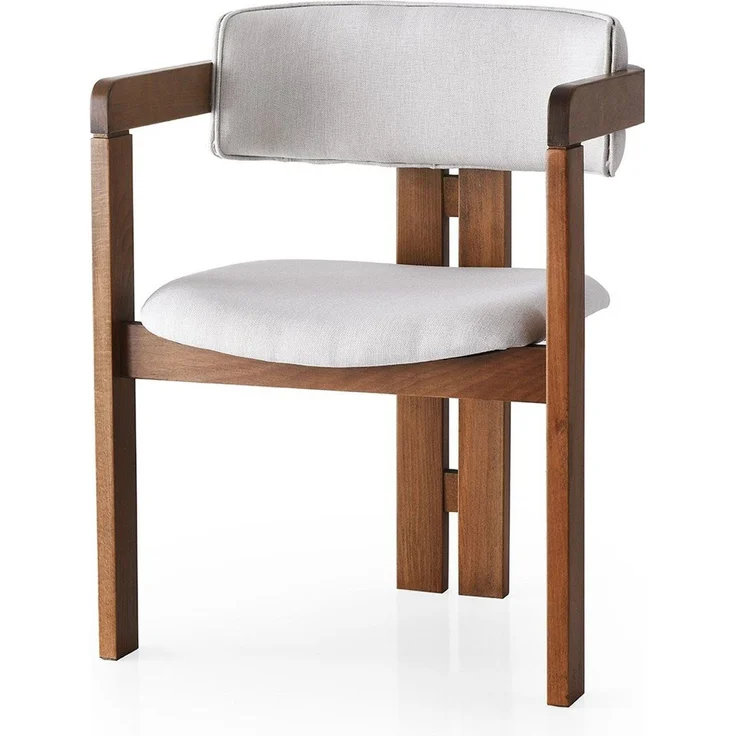 Skye Decor 'CO - 011' Stuhl, Creme / Walnuss, 58 x 76 x 49 cm – Bild 2