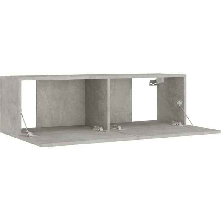8-tlg. TV-Schrank, Lowboard TV Set Betongrau Holzwerkstoff – Bild 5