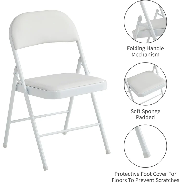 MCC direct Klappstuhl Kunstleder Klappstuhl gepolstert im 1er, 2er, 4er und 6er Set (2 St) – Bild 6