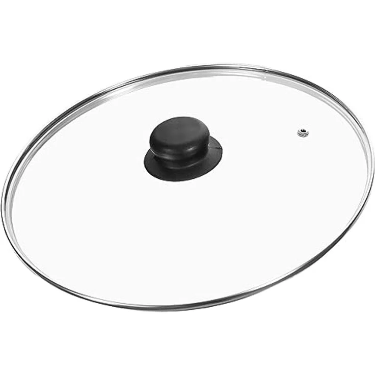 Wok Bratpfanne Ø26 cm 2,8 L aus Gusseisen mit Holzgriff Glasdeckel Asia Wokpfanne Induktion – Bild 4