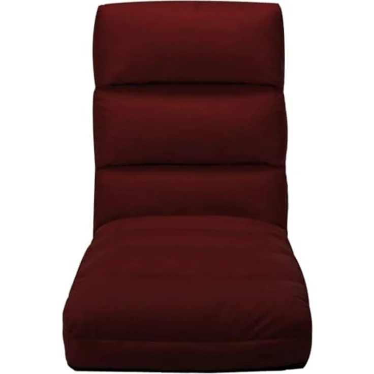 vidaXL Bodenstuhl Faltbar Weinrot Kunstleder 325249 – Bild 2