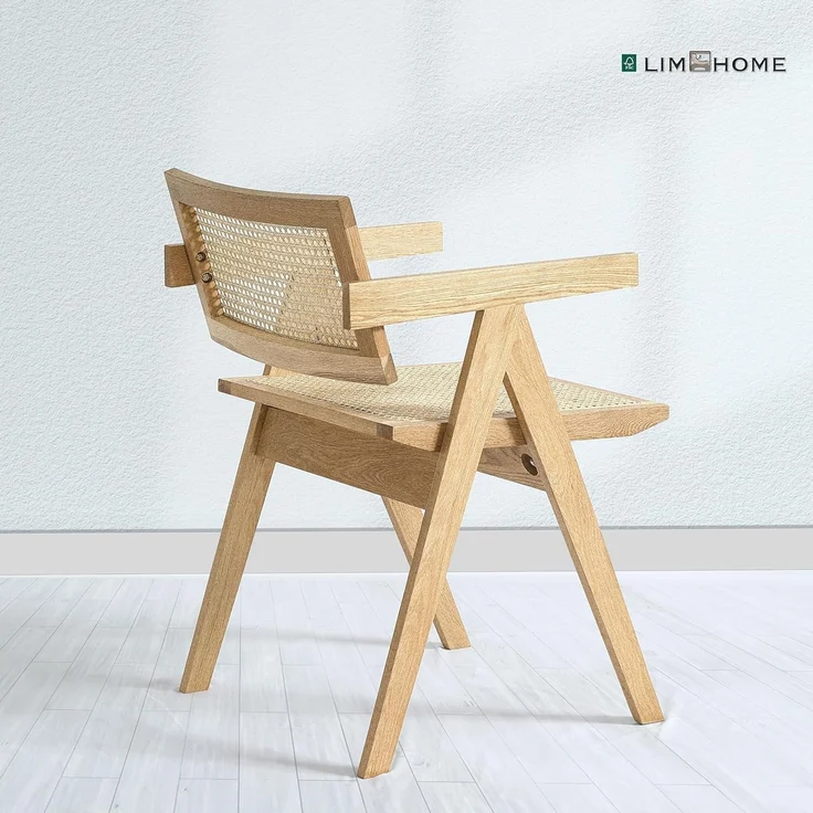 LIM HOME Esszimmerstuhl SW020/SW021 (Packung, 2 St), Eichenholzrahmen mit Sitzfläche aus Rattan, Montage erforderlich – Bild 5