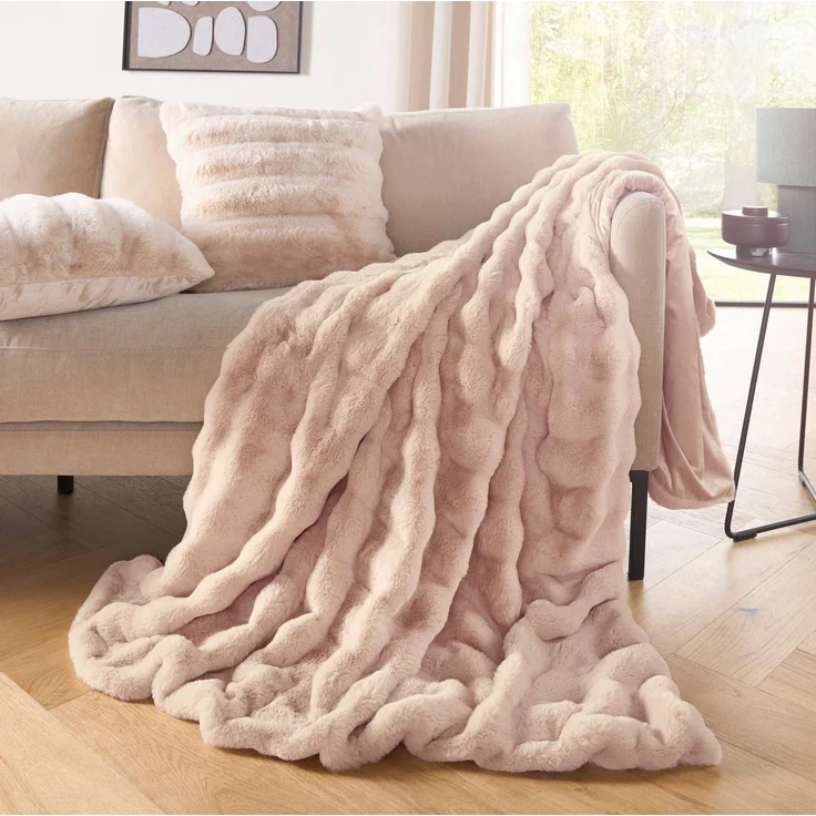Wohndecke Cleora, Premium, 450g/m², weich, 150X200, hochwertig & weich, LeGer Home by Lena Gercke, Premium, 450g/m², weich, 150X200 cm, Decke, 3D Wellenmuster, Überwurf – Bild 1