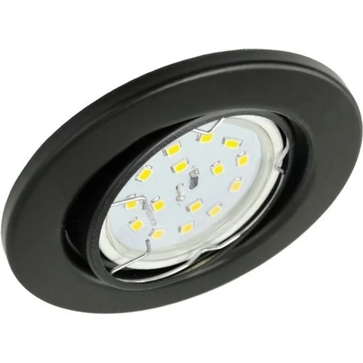 TRANGO LED Einbauleuchte, Dimmfunktion, 6er Set 6729-065MOSD LED Einbaustrahler in Schwarz matt Rund incl. 6x 5 Watt 3 Stufen dimmbar Ultra Flach LED Modul 3000K warmweiß, Warmweiß, Deckenspot, Einbauspot, Deckenleuchte – Bild 4