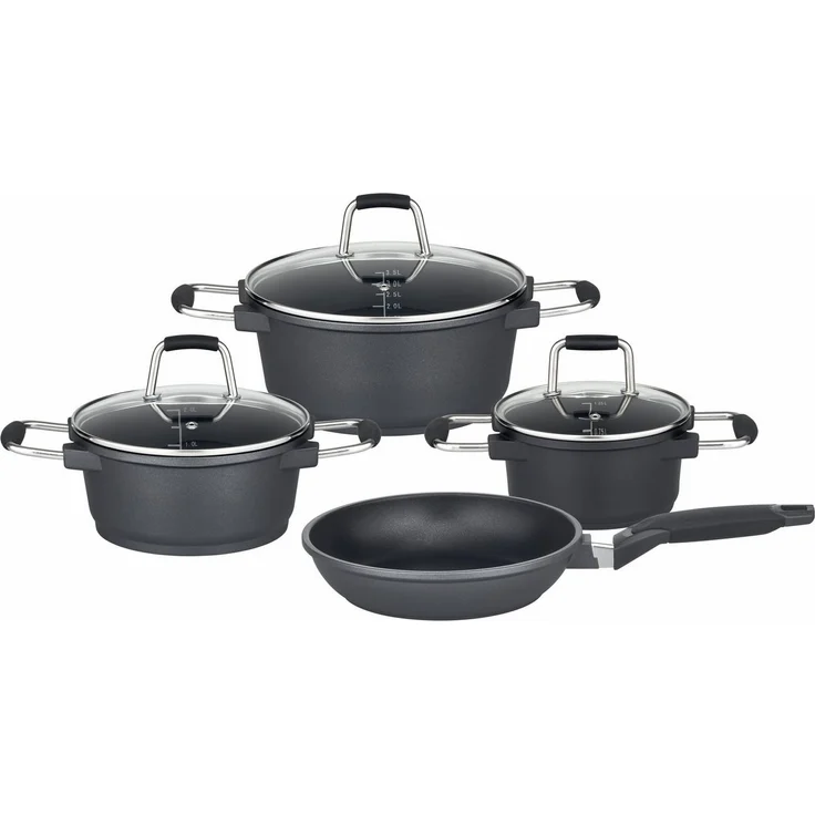 GSW Topf-Set Scala, Aluminiumguss (Set, 7-tlg), Kochtopf-Set aus robustem Aluminium-Guss mit Antihaft-Versiegelung – Bild 5