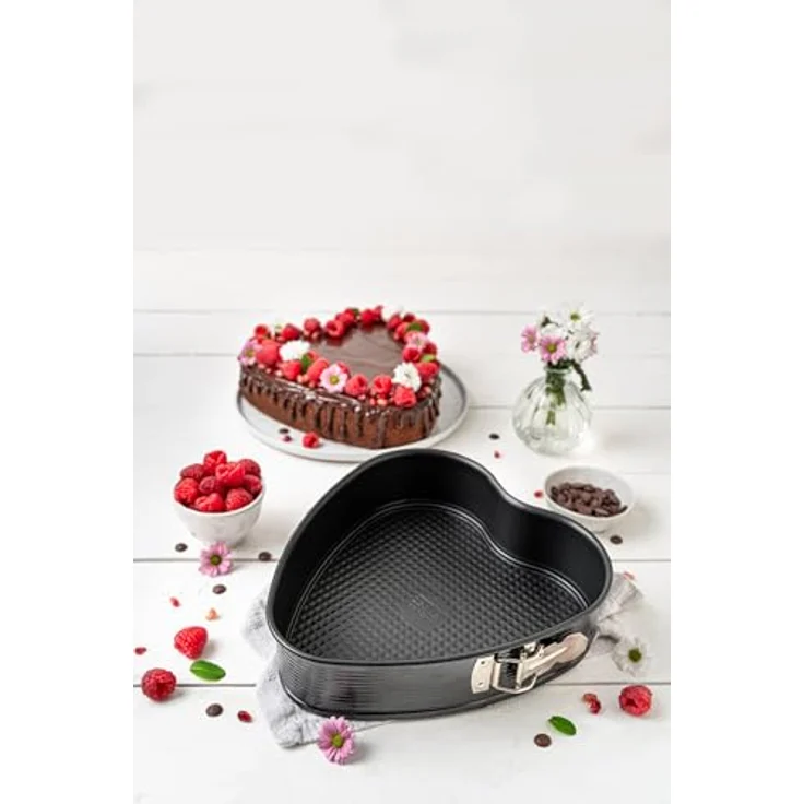 Zenker Herzspringform Perfect Black – 27 x 25 x 7 cm Hochwertige Backform in Herzform für Valentinstag und Muttertag, Antihaftbeschichtet +230 °C Made in Germany, Schwarzes – Bild 3