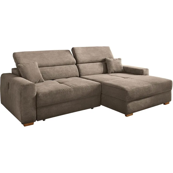 Wohnlandschaft Sammy / Slider, Braun, 277 x 80 x 187 cm