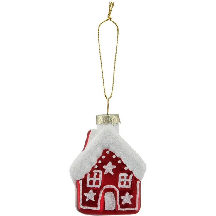 LeGer Home by Lena Gercke Christbaumschmuck Glashänger Lebkuchenhaus (6-tlg), mit Glitzereffekt – Bild 2