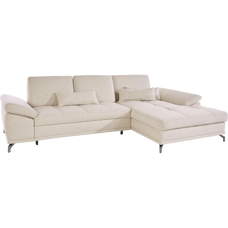 Places of Style Ecksofa Costello L-Form, mit Sitztiefenverstellung, Armteilverstellung und, 3 Nierenkissen, optional Bettfunktion und Bettkasten – Bild 3