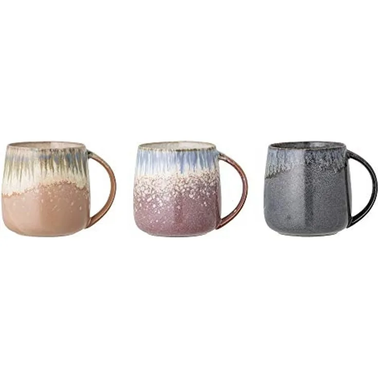 Bloomingville Becher Set, Cloe Mug, Blue, Stoneware 9,5x10 cm