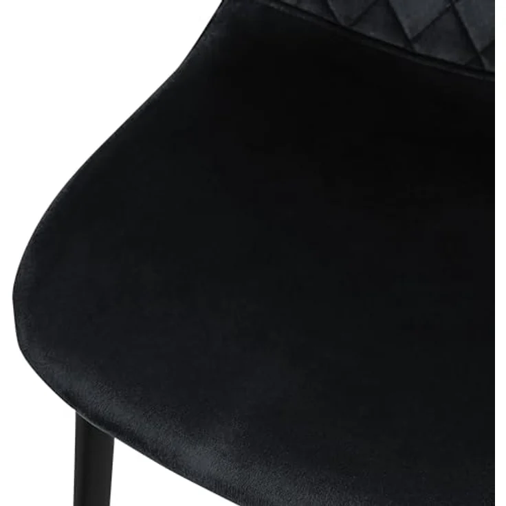 ML-DESIGN Stuhl Esszimmerstuhl mit Rückenlehne, Polsterstuhl mit Metallbeinen (4 St), Wohnzimmerstuhl ergonomisch Schwarz mit Samtbezug Küchenstuhl – Bild 8