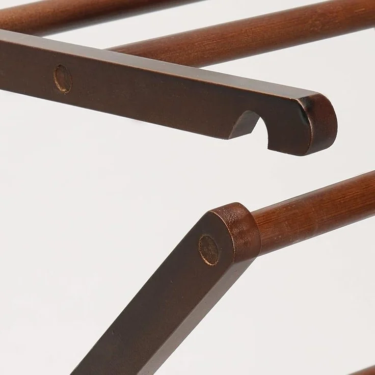 mDesign Wäscheständer Turmtrockner Standtrockner 3 Ebenen faltbar Bambus Braun – Bild 4