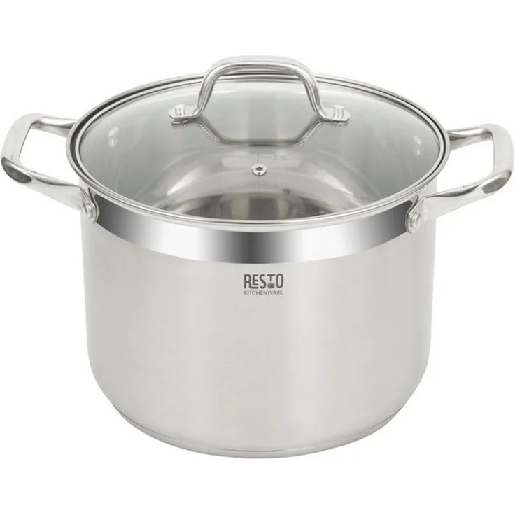 RESTO Kitchenware Kochtopf Libra, Topf energiesparend und spülmaschinenfest, Edelstahl 18/10 (2-tlg), mit hitzebeständigem Glasdeckel und Griffen – Bild 4
