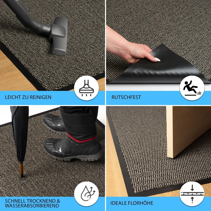 Furni24 Fußmatte - Beige-Schwarz, 80 x 120 cm – Bild 9