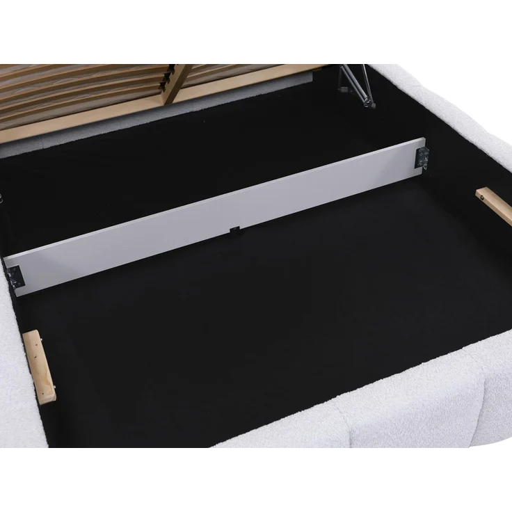 Mirjan24 'Koweni' Polsterbett mit Bettkasten, Bouclé, Grün, 160x200 cm – Bild 4