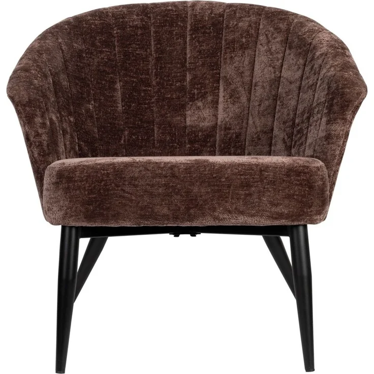 Loungesessel Georgia Dutchbone Lila mit Samtbezug und Metallbeinen – Bild 8