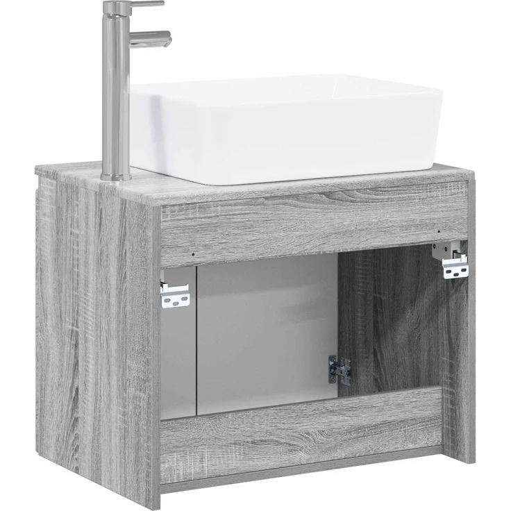 vidaXL Waschbeckenschrank Grau Sonoma 62,5 x 44,5 x 80 cm 3404336 – Bild 7