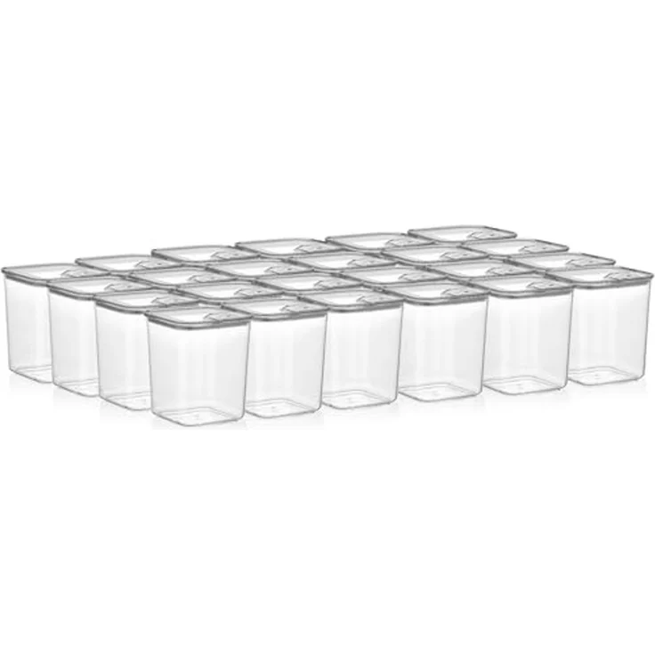 Vip Ahmet Vorratsdose Vorratsdosen mit Deckel, BPA-frei Kunststoff, 24-tlg, 24x0,7L, Kunststoff, (24-tlg) – Bild 1