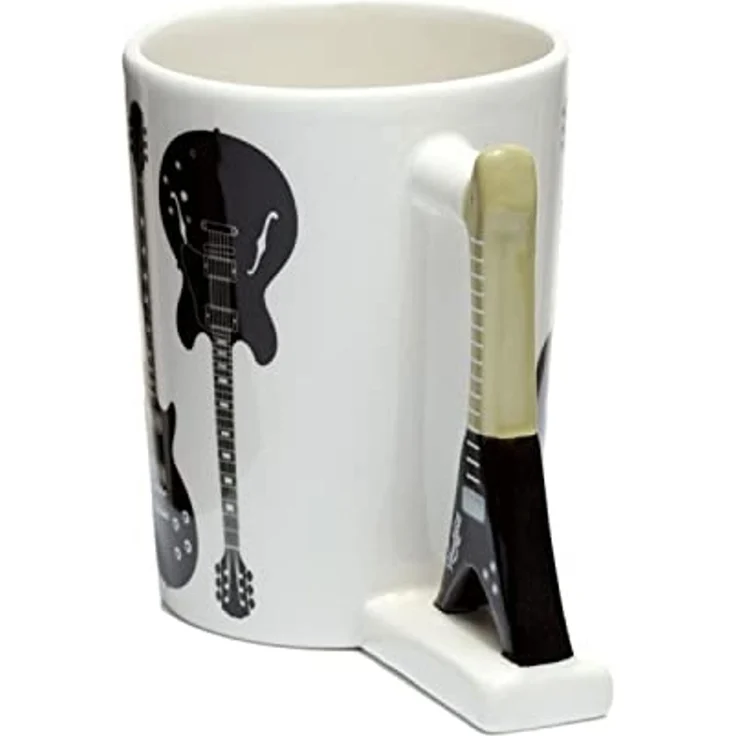 Puckator Tasse Metal Gitarre Kaffeebecher mit E-Gitarre als Griff – Bild 5