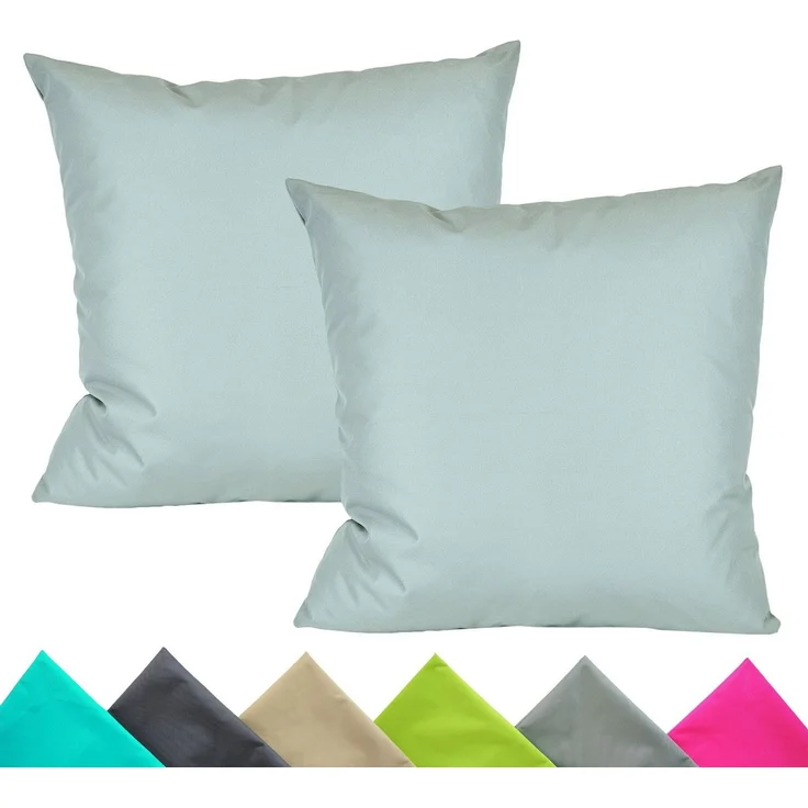 JACK Kissenbezüge 2er Set 40x40cm Outdoor Wasserfest, (2 Stück), 2x Kissenhülle, strapazierfähig, wasserabweisend, Innen & Außen – Bild 1