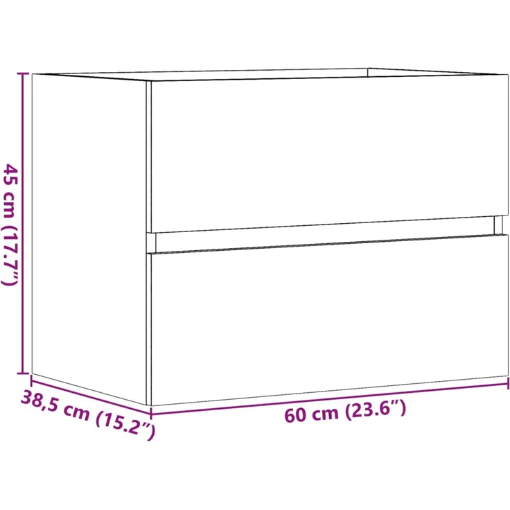 Badschrank Altholz-Optik 60 x 38,5 x 45 cm Holzwerkstoff – Bild 11