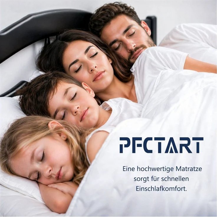 Taschenfederkernmatratze Taschenfederkernmatratze 90/140x200 cm H4, PFCTART, 25 cm hoch, (Set, atmungsaktiv, geräuscharm, OEKO-TEX, vakuumgerollt), ergonomische Federkernmatratze mit Gel-Memory-Schaum – Bild 3