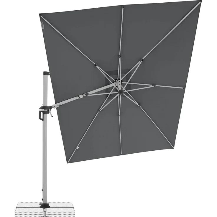 Doppler Sonnenschirm / Ampelschirm "Active II Pendelschirm 350 x 260", anthrazit, 350 x 260 cm – Bild 3