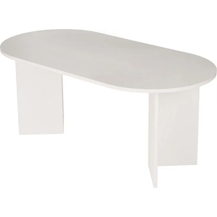 Elegant White Dining Table, 180 x 75 x 89.5 cm | 100% Melamine Coated Particle Board, 25 mm Thick | Perfect for Modern Dining Spaces