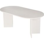 Elegant White Dining Table, 180 x 75 x 89.5 cm | 100% Melamine Coated Particle Board, 25 mm Thick | Perfect for Modern Dining Spaces