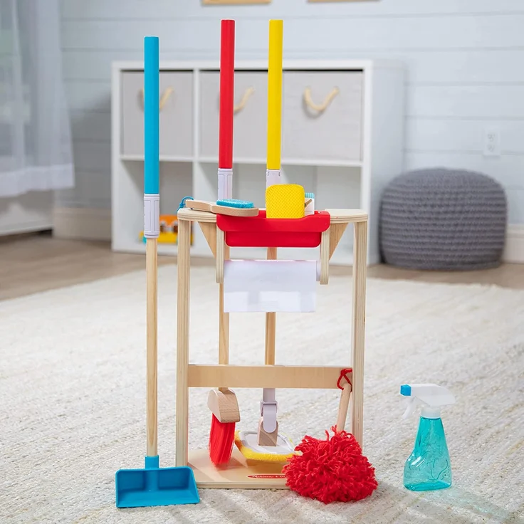 Melissa & Doug Deluxe Reinigungsspielset Funkeln & Glänzen | Holzspielzeug | Kinderspielzeug reinigen | Rollenspielzeug | 3+ | Geschenk für Jungen oder Mädchen | FSC-zertifizierte Materialien – Bild 9