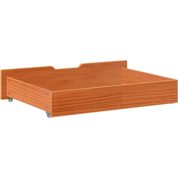 vidaXL Bettschubladen 2 Stk. Wachsbraun 80 x 55 x 16 cm Massivholz Kiefer 850931 – Bild 6