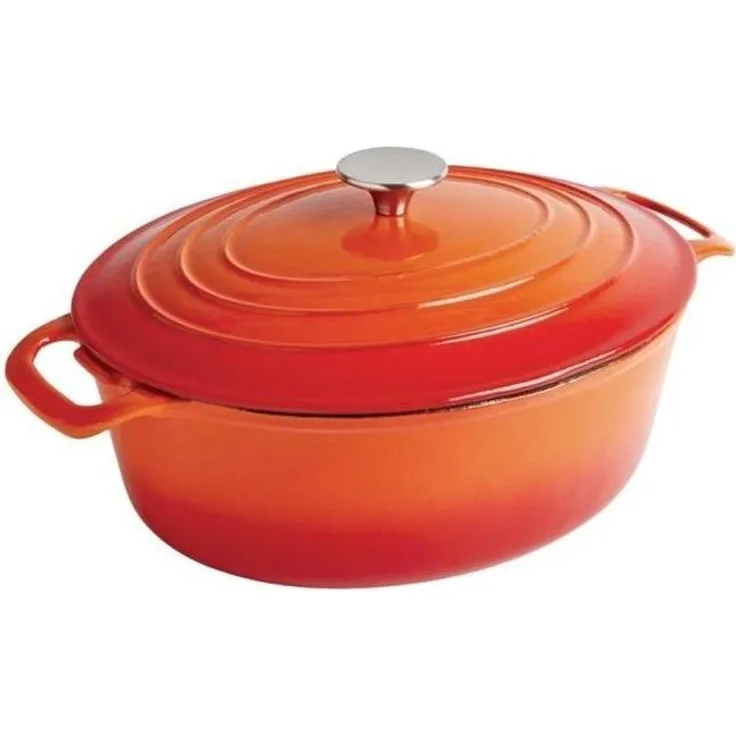 Vogue Ovaler Schmortopf Orange 5 Liter