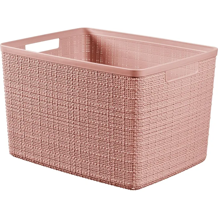 KIS - space for you Korb JUTE rosa BHT 36x23x28 cm rosa Einkaufskorb Aufbewahrungskorb