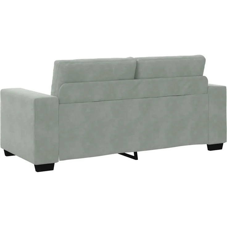 vidaXL Zweisitzer-Sofa Hellgrau 180x77x82 cm Samt 4105122 – Bild 6